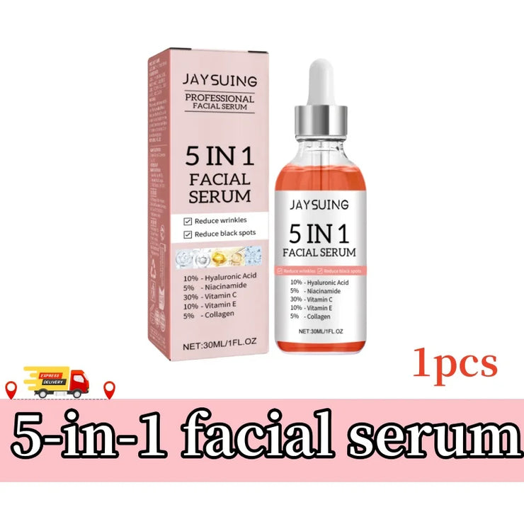 5 In 1 Moisturizing Brightning Vitamin C Hyaluronic Acid Face Serum